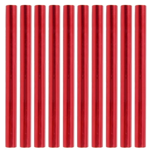 Triwonder Tent Pole Repair Splint Repair Kit Spare Repair Tube for Diameter 8.5-10.5mm (Red - 10 Pack)