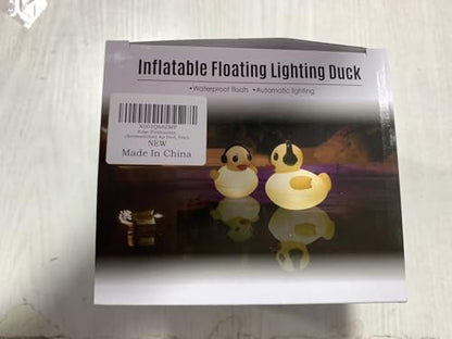 Solar Float Lights for Swimming Pool, Waterproof Pool Lights, 42 cm, Floating Light for Pond Duck Shape, Solar Powered Inflatable Solar Lamp for Pools, Ponds, Garden-2pcs