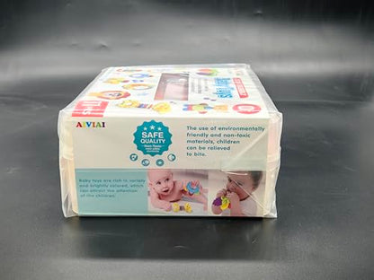 Infant Toys 0-3 Months Infant Rattles AIVIAI Baby Rattle Teether Toy Set with Storage Box Musical rattles for Newborn Girl Boy 5 6 8 9 12 Month (11pcs)