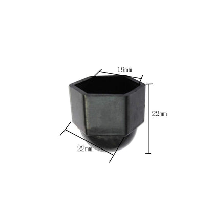 20 Pieces Nut Protection Cover Hex Nut Protection Caps Dome Bolt Nut Protective Caps Covers Hexagonal Screws M12x19mm, Black
