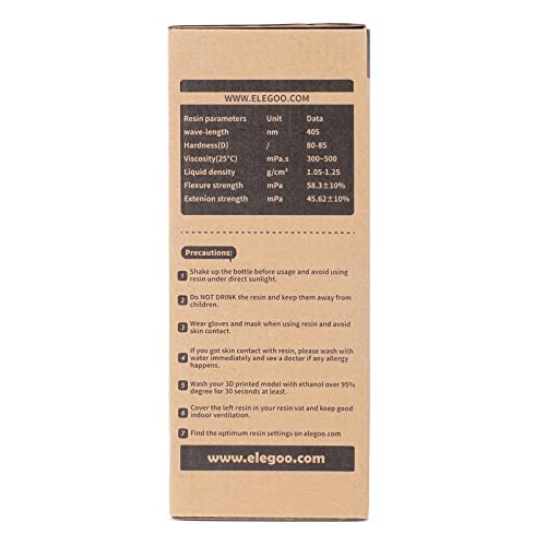 ELEGOO 8K Standard Photopolymer Resin 405nm UV-Curing Resin Best for Saturn 2 8K LCD 3D Printer Space Grey 1000g