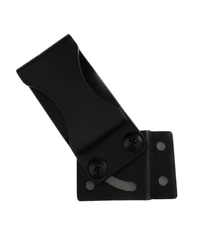 HolsterBuilder 180° Knife Belt Clip, Swiveled Flat Base with Secure Kydex Sheath Attachment, Tactical Knife Clip for DIY Holsters, Concealed Carry and Outdoor Gear, Comes with Mounting Hardware