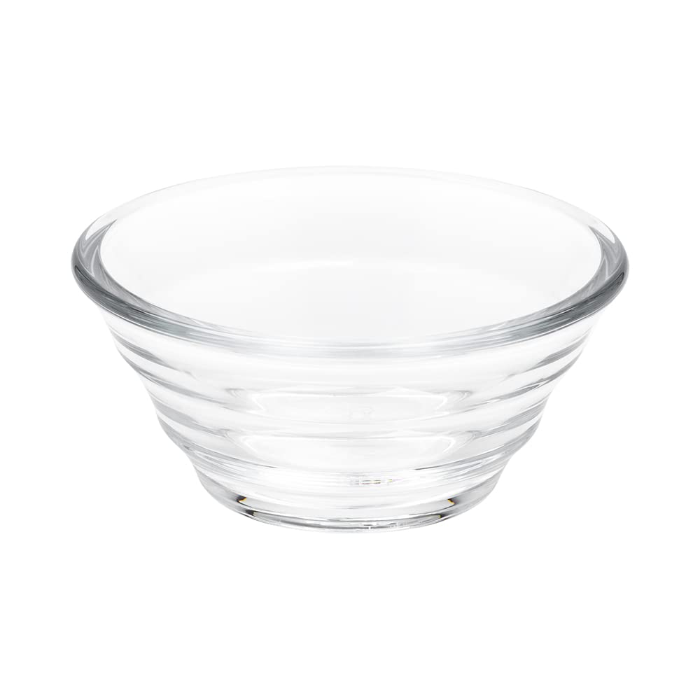 Restaurantware 5 Ounce Small Glass Bowls 6 Dishwasher-Safe Glass Prep Bowls - Strata Lead-Free Clear Glass Prep Dishes For Spices Condiments Or Ingredients