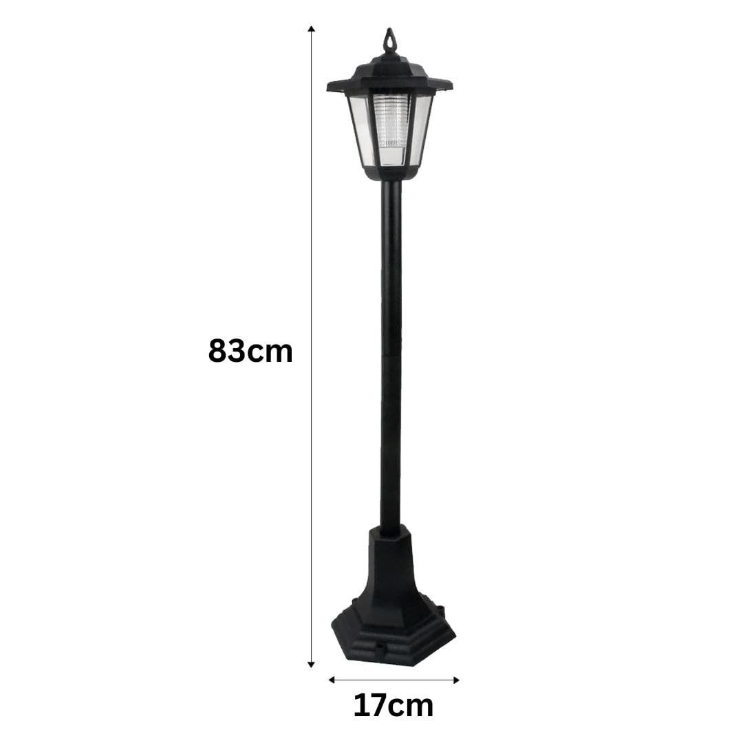Guaranteed4Less LED Garden Lights Lamp Post Solar Powered Lantern Patio Pathway Walkway Outdoor (2),Black