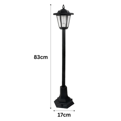Guaranteed4Less LED Garden Lights Lamp Post Solar Powered Lantern Patio Pathway Walkway Outdoor (2),Black