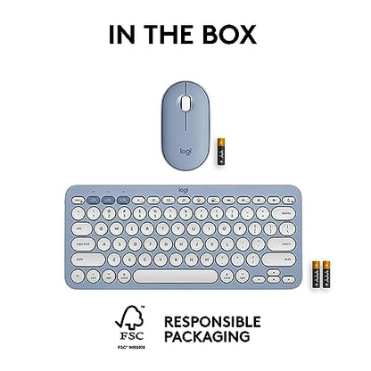 Logitech Pebble Keys 2 K380s, Multi-Device Bluetooth Wireless Keyboard with Customizable Shortcuts, Slim and Portable, Easy-Switch for Windows, macOS, iPadOS, Android, Chrome OS - Tonal Graphite