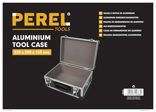 Perel 1821-N Aluminium Tool Case, 320 x 230 x 155 mm