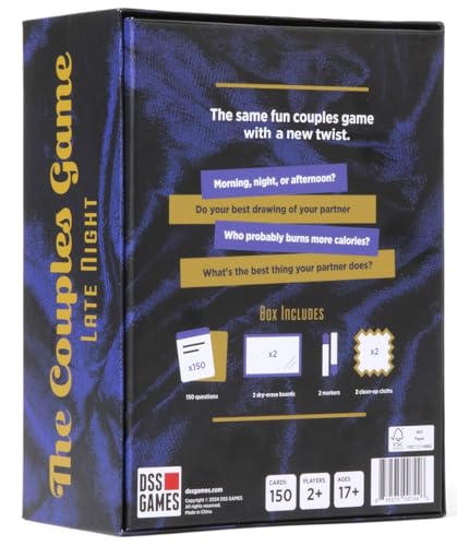 The Couples Game Late Night [Fun Adult Card Game for Date Nights | Romantic Couples Gift for Him or Her | 150 Questions for 2 Players | Perfect For Anniversary, Engagement, Valentine's Gift]
