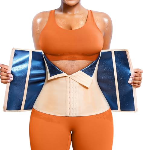 TrainingGirl Women Waist Trainer Trimmer Corset Weight Loss Tummy Wrap Workout Belt Sweat Belly Band Sports Girdle Sauna Suit
