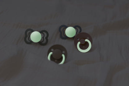 Bibs Supreme Silicone Pacifier for 6+ Months Toddlers 2-Pieces, Size 2, Blush Night/Vanilla Night