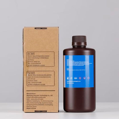 ANYCUBIC 3D Printer Resin 1KG, Standard 405nm UV Fast Curing Photopolymer Resin with High Precision and Low Shrinkage for 8K/14K LCD Resin 3D Printer, Grey
