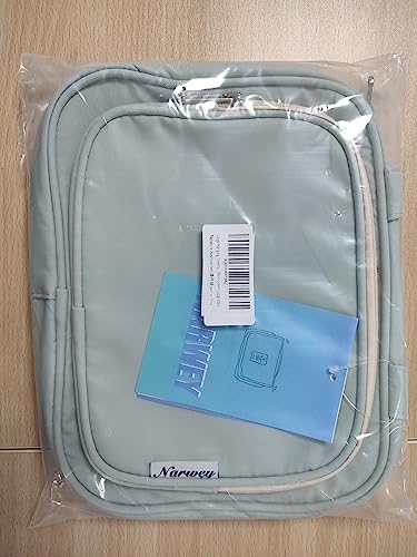 Narwey Hanging Travel Toiletry Bag for Women Wash Bag Cosmetics Makeup Bag Organizer for Travel Size Accessories (Mint Green (Medium))