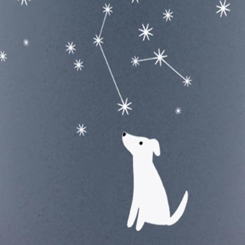 Fringe Studio Celestial Dog Stoneware Mug, 12 fl oz, Navy, 429017