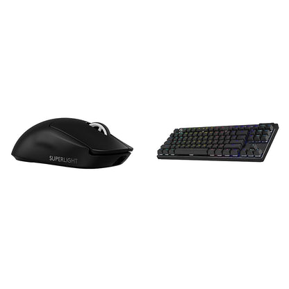 Logitech G PRO X SUPERLIGHT 2 Wireless Gaming Mouse, 60g Pro-Grade with 5 Programmable Buttons, 44k DPI Sensor, 8kHz Report Rate, USB-C Charging for PC/Mac - Black