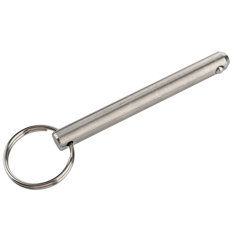 2 Pack Long Quick Release Pin, Diameter 3/8"(9.5mm), Usable Length 3"(76mm), Overall Length 3.6"(92mm), Full 316 Stainless Steel, Bimini Top Pin, Marine Hardware