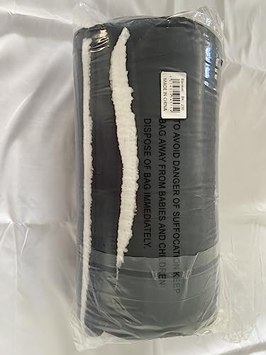 Good Nite Bed Throw Blanket 130x150cm Sherpa Flannel Blankets Fleece Fluffy Throw Lightweight Microfiber Solid for Sofa (Grey, Single)