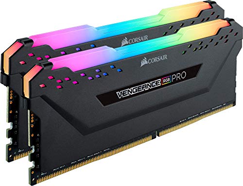 Corsair VENGEANCE RGB PRO DDR4 RAM 32GB (2x16GB) 3600MHz CL18 AMD Ryzen iCUE Compatible Computer Memory - Black (CMW32GX4M2Z3600C18)