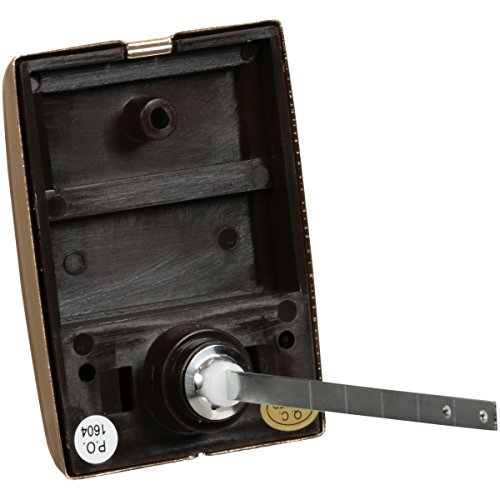 Newhouse Hardware MCHBV Wireless Mechanical Two-Note Chime and Door Button with Built-in Viewer, One Size, White/Brass