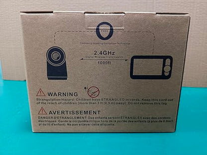 Blemil 5" Split-Screen Baby Monitor with 30-Hour Battery, Large Video Baby Monitor with Camera and Night Vision, Remote Pan/Tilt/Zoom Camera, Two-Way Talk, Lullabies, No WiFi,Up to 1000ft