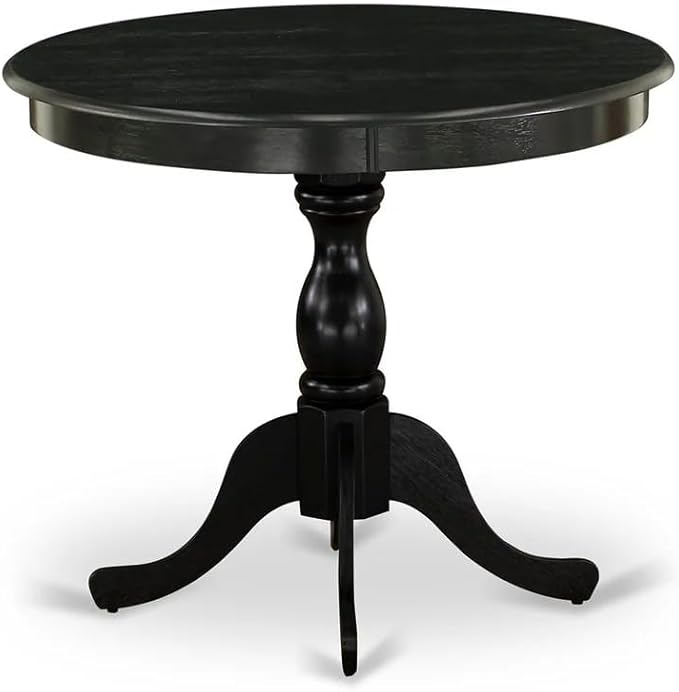 East West Furniture ANVA3-BLK-W 3 Piece Kitchen Table Set