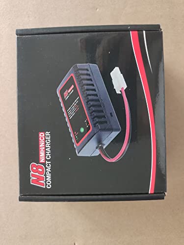 HTRC N8 NiMH Charger for 2-8s Nimh/NiCD Battery Pack(2.4V 3.6V 4.8V 6V 7.2V 8.4V 9.6V) of Airsoft RC Car RC Boat Drone,RC Charger for NiMH/NiCD Battery Pack with Standard/Mini Tamiya Connector
