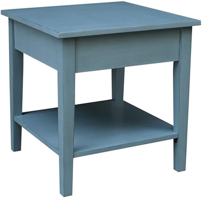 IC INTERNATIONAL CONCEPTS Spencer Blue Wood End Table
