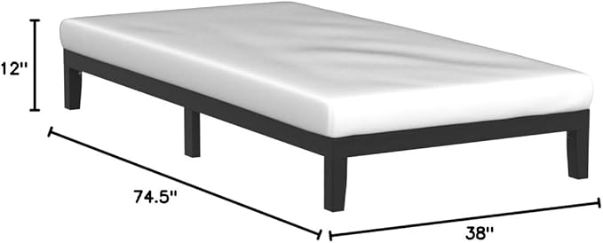 Mellow Naturalista Classic 12 Inch Solid Wood Platform Bed