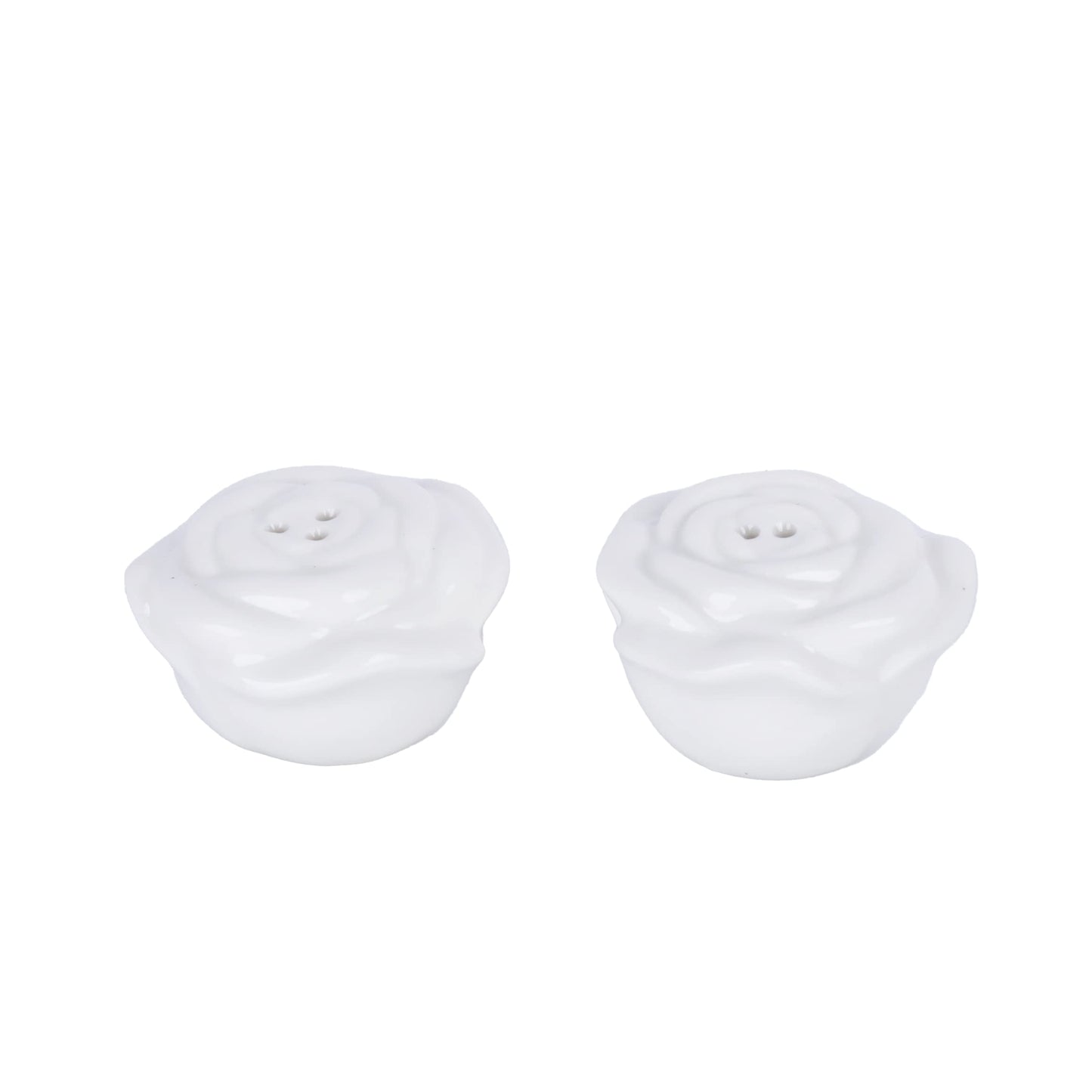 Mini White Roses Salt and Pepper Shakers