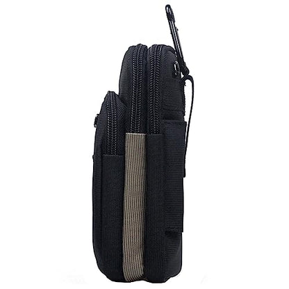 SPAHER Small Men's Side Bag - Outdoor Sports Hiking Waist Pack Crossbody Tactical MOLLE EDC Cellphone Pouch Belt Bum Business Fanny Hip Messenger Sling Travel Gym Bag