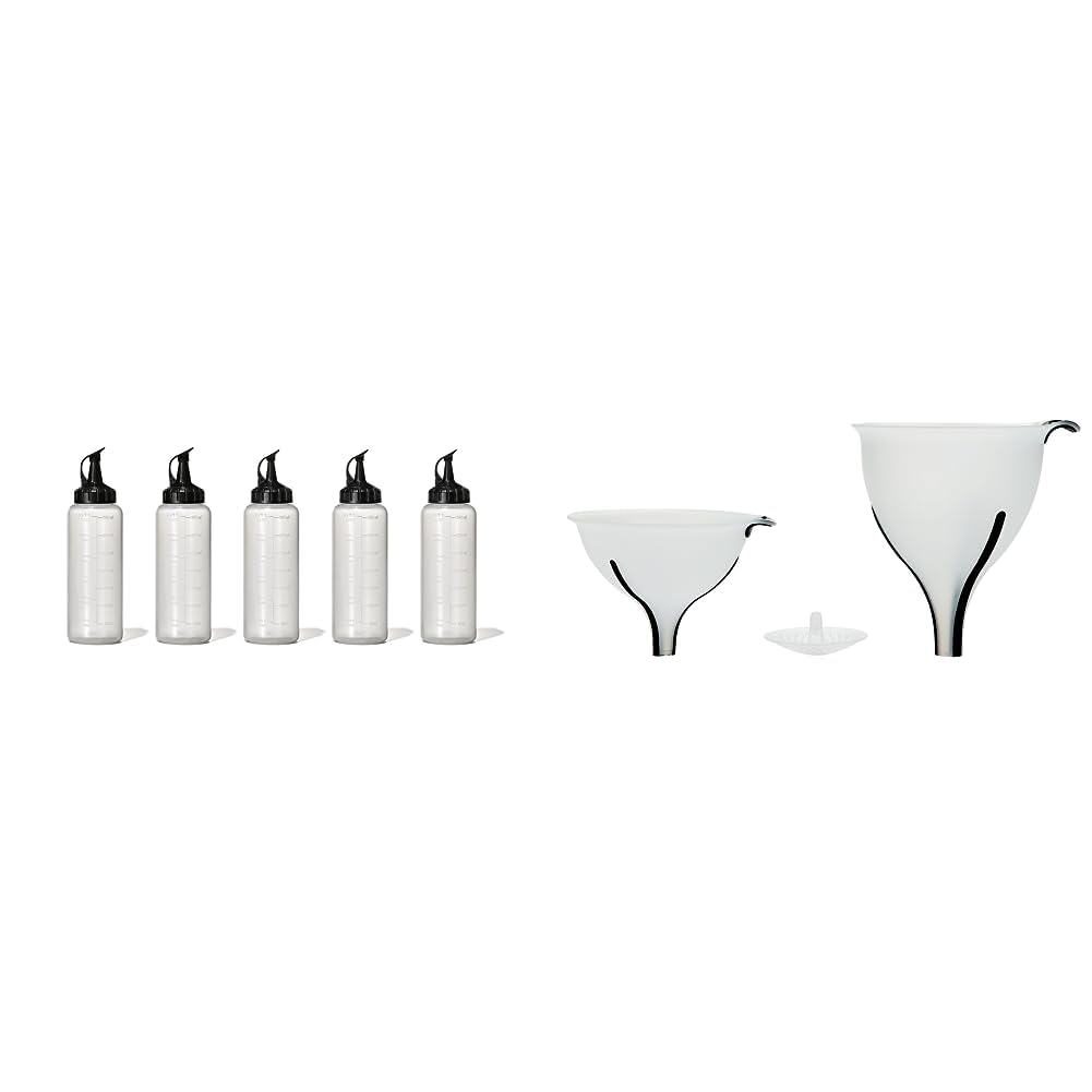 OXO Good Grips Chef's Squeeze Bottles (5-Pack) and Funnel Set