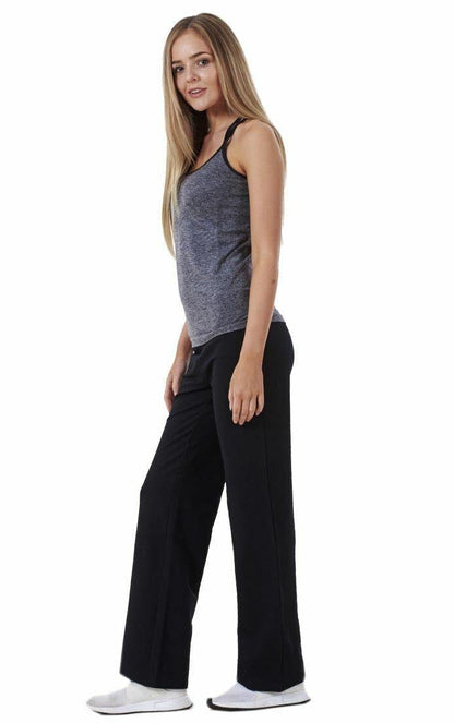UC Ex Marks & Spencer Ladies Cotton Rich Straight Leg Yoga Joggers Womens Sport Jogging Bottoms Gym Clothes Tracksuit Casual Fitness Outdoor Plus Size Running Pants (Black, 18 (30" Regular))