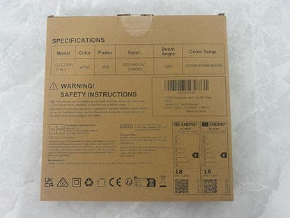 ALUSSO LED Ceiling Light Radar Motion Sensor, 18W Ceiling Lights 3CCT 3000K 4000K 6500K 1600LM, IP44 Waterproof Bathroom Ceiling Light for Toilet Stair Loft Porch Bath Attic Garage, Ø22cm