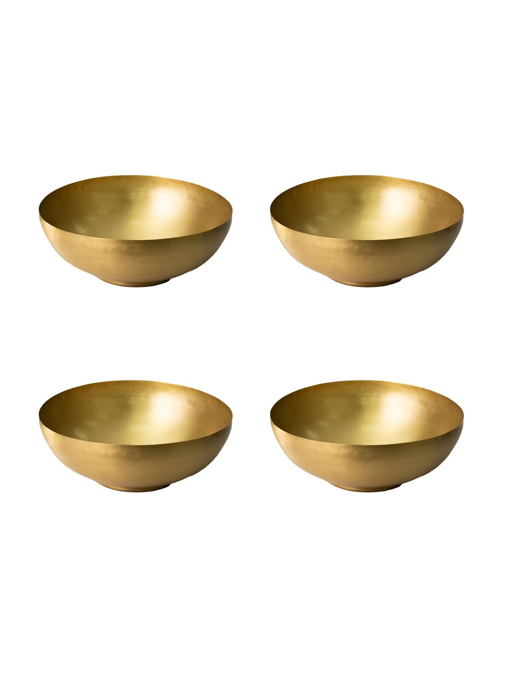 Serene Spaces Living Antique Brass Decorative Bowls, Metal Pedestal Basket for Floating Candles, Flowers, Potpourri & Catchall Decor, Centerpiece for Tabletop, 4.75" Tall x 12" Diameter, Pack of 4