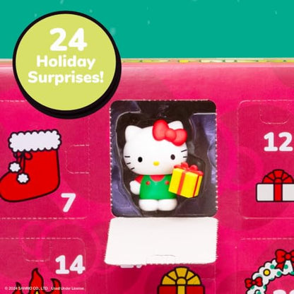 Jazwares Hello Kitty and Friends Holiday Advent Calendar - 24 Exclusive Items - Seasonal Toys for Kids - Officially Licensed Sanrio Product from Ages 6+