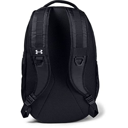 Under Armour Unisex-Adult Hustle 5.0 Backpack , Black (001)/Silver , One Size Fits All