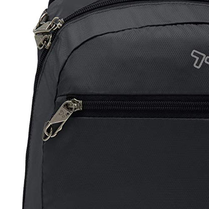 Travelon Anti-theft Packable Backpack Backpack, Black, Open 10.5 x 17 x 6 Packed 10.5 x 6 x 1, Anti-theft Packable Backpack