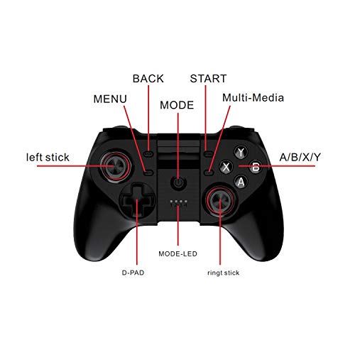 TECGAMER Mobile Game Controller, Wireless Bluetooth Gamepad Joystick Multimedia Game Controller Compatible with Android Windows PC, Perfect for the most games-NO SUPPORTING IOS 13.4 or above