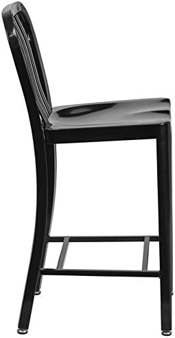 Flash Furniture Gael Commercial Grade 2 Pack 24" High Black Metal