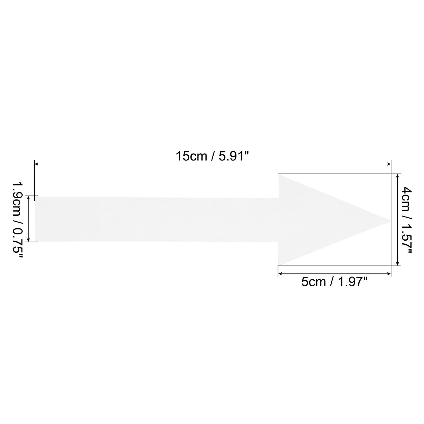 PATIKIL Directional Arrow Sticker, 12 Pack PVC Removable Self Adhesive Waterproof Floor Decal Wall Marking Sign for Road, Instructions, White