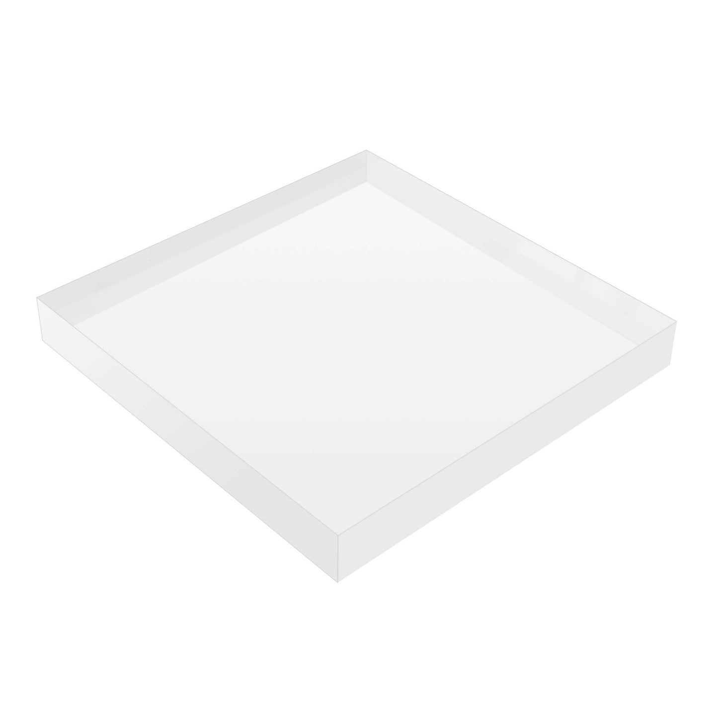 Elitnus Clear Acrylic Display Block – Solid Polished Plexiglass Riser for Jewelry, Figurines, Retail Showcase & Home Decor – Sturdy Acrylic Cube Stand (8" x 8" x 1")