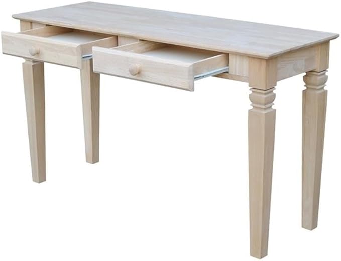 Java Console Table with 2 Drawers, Unfinished