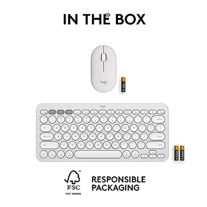 Logitech Pebble Keys 2 K380s, Multi-Device Bluetooth Wireless Keyboard with Customizable Shortcuts, Slim and Portable, Easy-Switch for Windows, macOS, iPadOS, Android, Chrome OS - Tonal Graphite