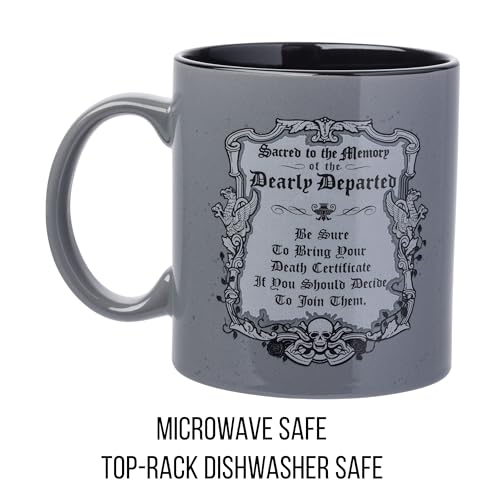 Silver Buffalo Haunted Mansion Beware Ceramic Mug, 20 Ounces
