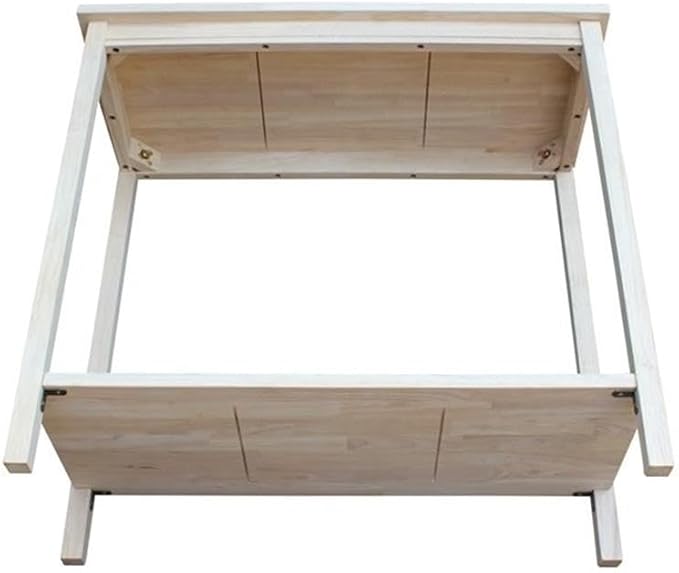 IC International Concepts, Portman Accent Table, Solid Real Wood, Sturdy