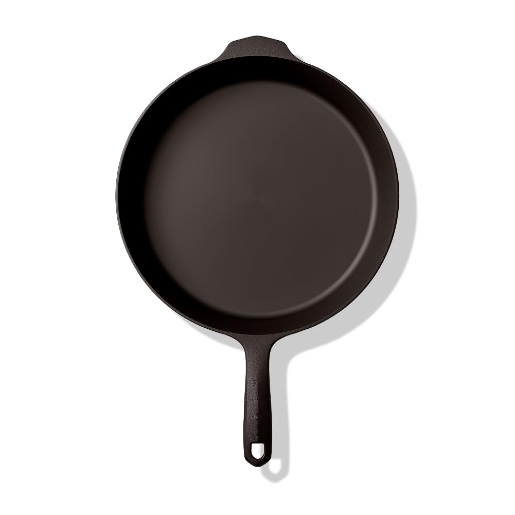 Field Company Large Cast Iron Skillet – 11.6-Inch Pre-Seasoned Pan for 4+ Servings, Lighter & Smooth, Made in USA