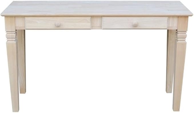 Java Console Table with 2 Drawers, Unfinished