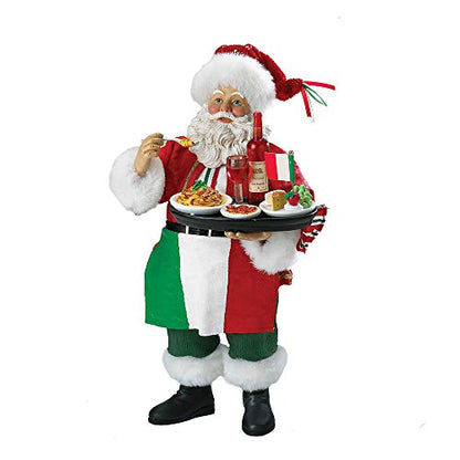 Kurt Adler Musical Fabriche Italian Santa, 10.5-Inch