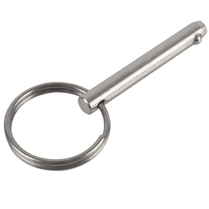 (4 Pack) Marine Hardware,Simple Insert Quick Release Pin, Diameter 1/4"(6.35mm), Usable Length 1.85"(47mm), Overall Length 2.36"(60mm), Bimini Top Pin