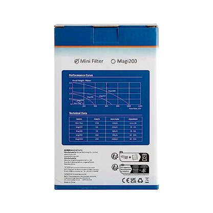 NICREW Fish Tank Filter, Internal Aquarium Filter for Small Tank, Coldwater or Tropical Aquariums, Up to 20L Black