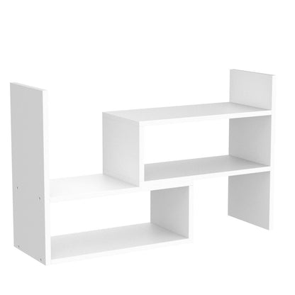 Ulrikco Expandable Desktop Bookshelf & Desk Organizer Shelf - Wooden Table Top Storage Organizer with Adjustable Shelves, Desk Hutch Perfect for Office, Home, Study Desk Accessories